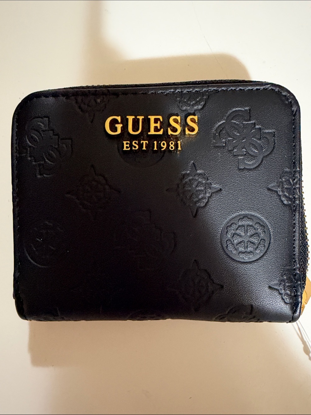 GUESS Small Zip Around Wallet Black